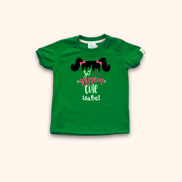 Camisa Infantil Personalizada Halloween - Frankestain Girl