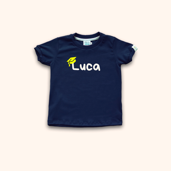 Camisa Infantil ABC - Premium Azul Marinho