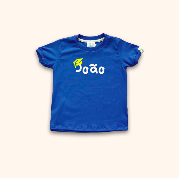 Camisa Infantil ABC - Premium Azul Bic