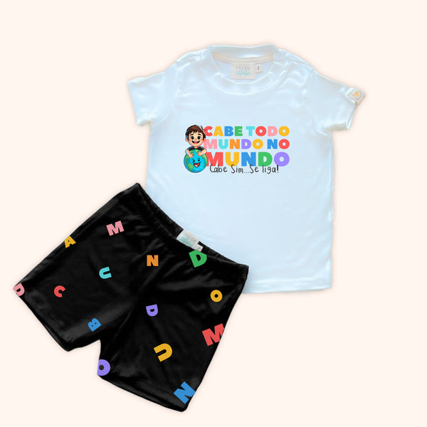 Pijama Adulto Cabe Todo Mundo no Mundo (Mascotinho)