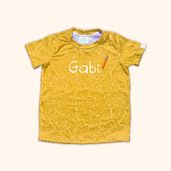 Camisa Infantil ABC - Conforto Amarelo