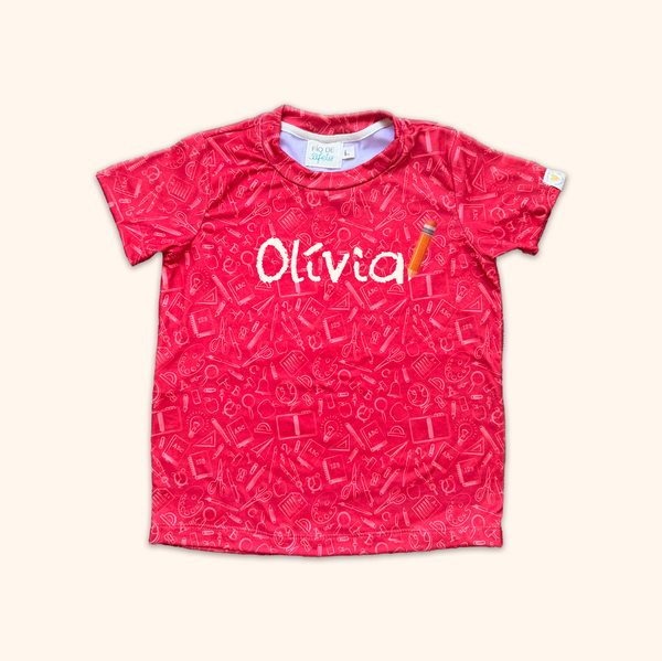 Camisa Infantil ABC - Conforto Vermelho