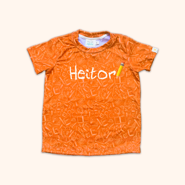 Camisa Infantil ABC - Conforto Laranja