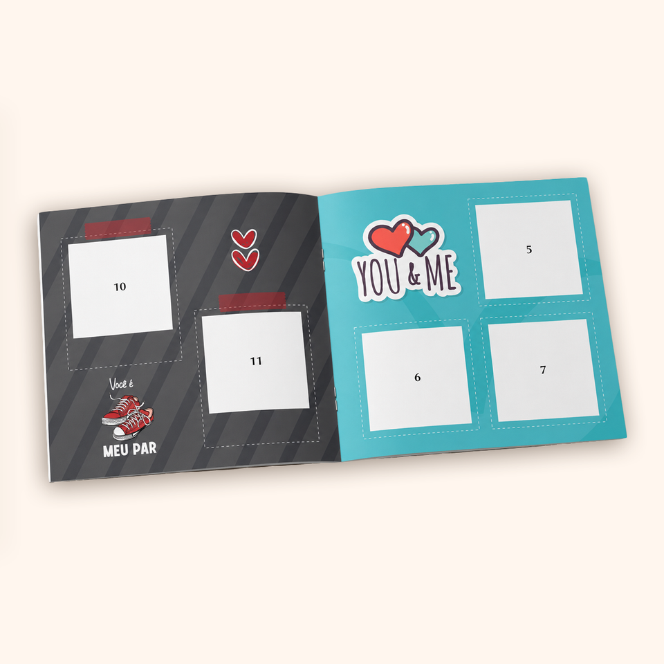KIT Love Season – 2 Camisas Premium + Álbum de Figurinhas | Dia dos Namorados