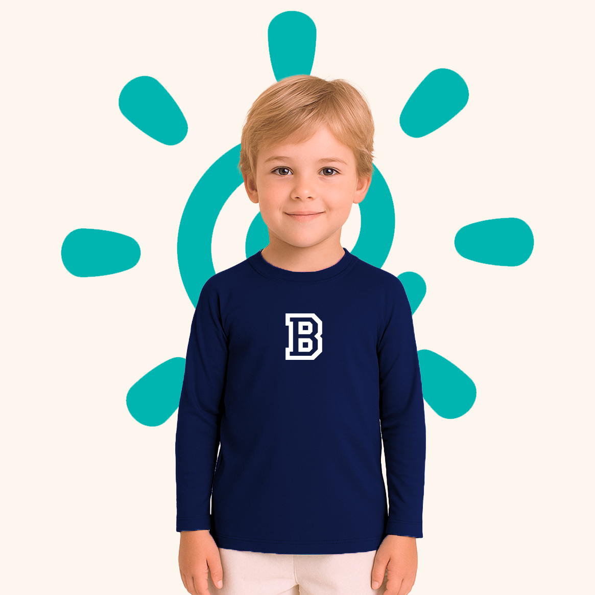 Camisa UV Azul Marinho INICIAL - Baby a 16 Anos