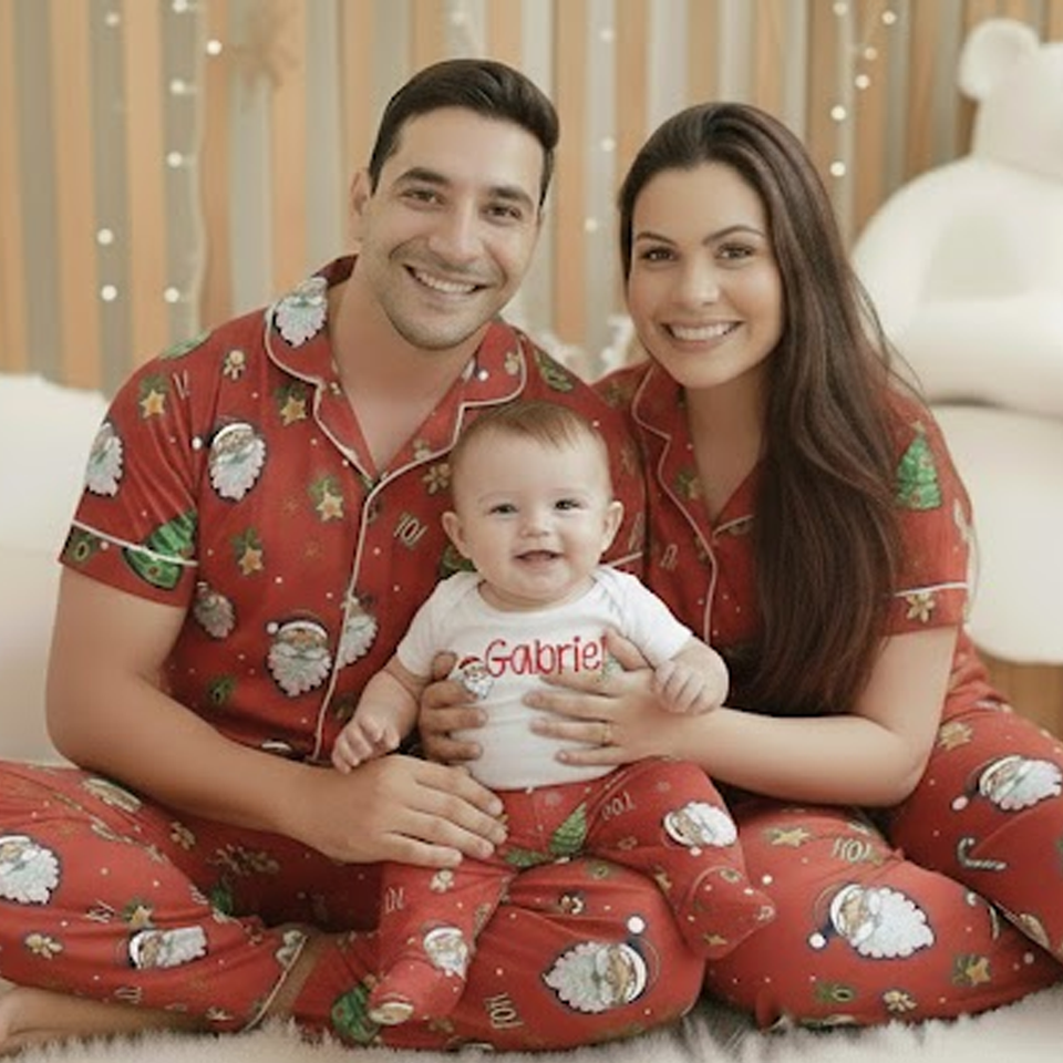 Calça de Pijama INFANTIL de Natal - Papai Noel