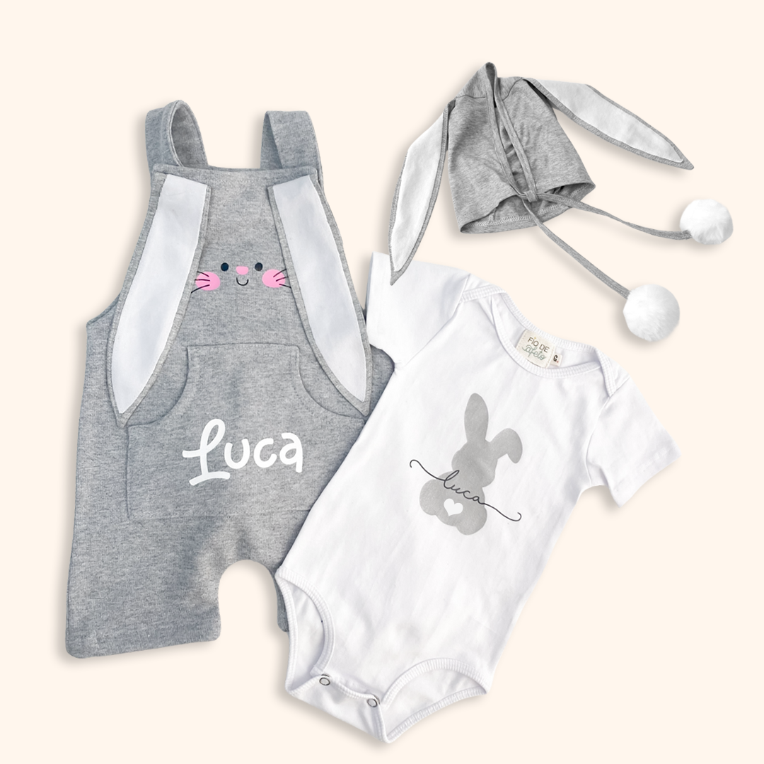 Kit Coelhinho Cinza - Completo