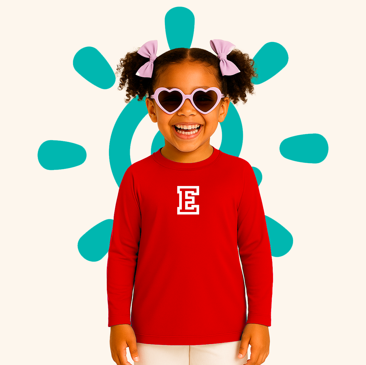 Camisa UV Vermelha INICIAL - Baby a 16 Anos