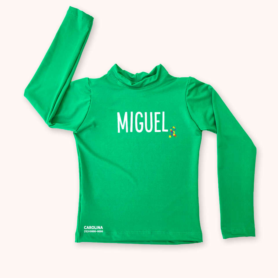 Camisa UV Inclusão Com Nome - Bebê a 14 anos