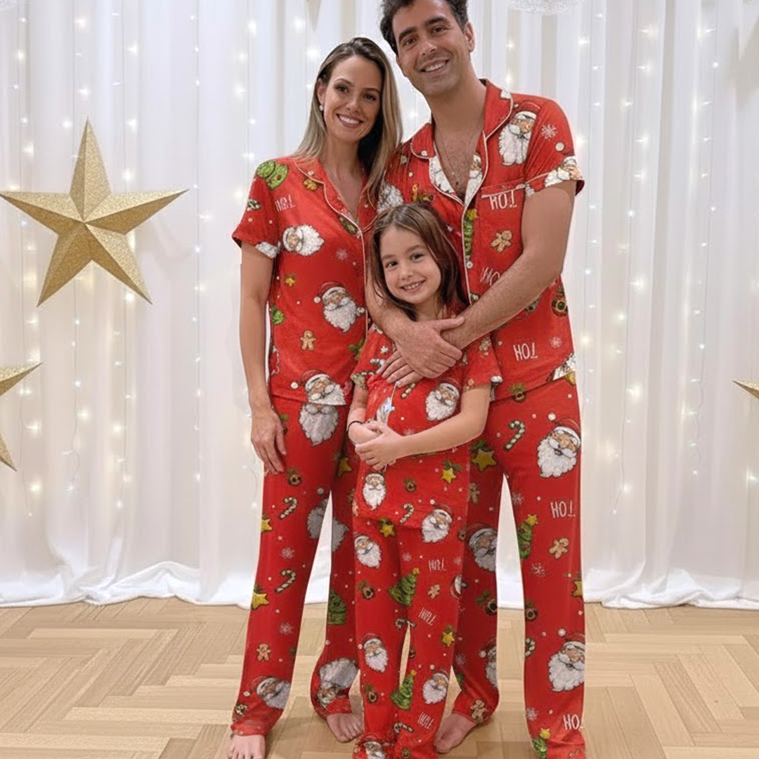 Camisa de Pijama Infantil Inglês de Natal