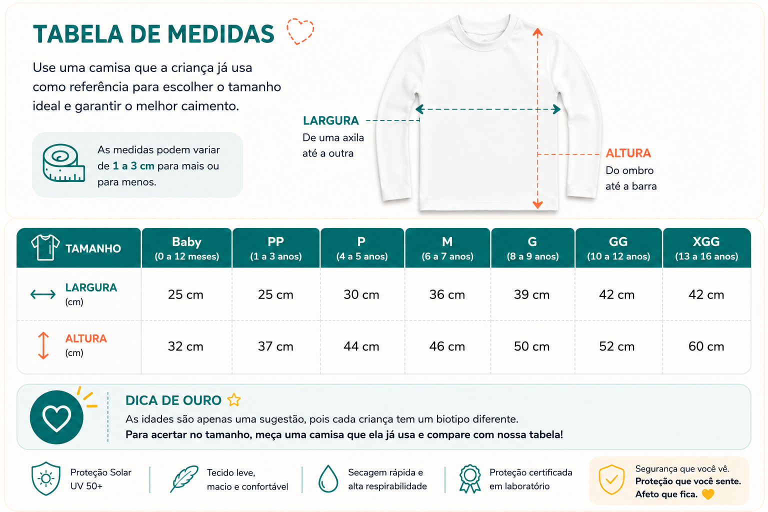 Camisa UV Amarela Neon Personalizada - De 0 a 16 Anos