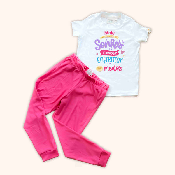 Pijama Infantil - Sonhos Rosa