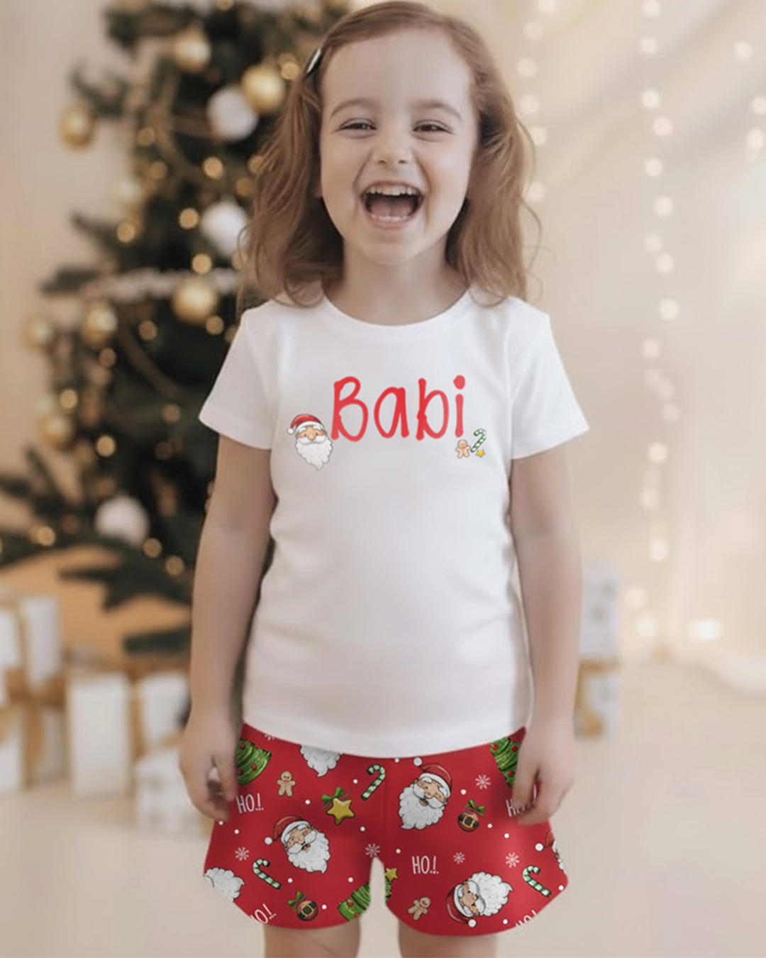 Shorts de Pijama INFANTIL Natal - Papai Noel | SALDÃO