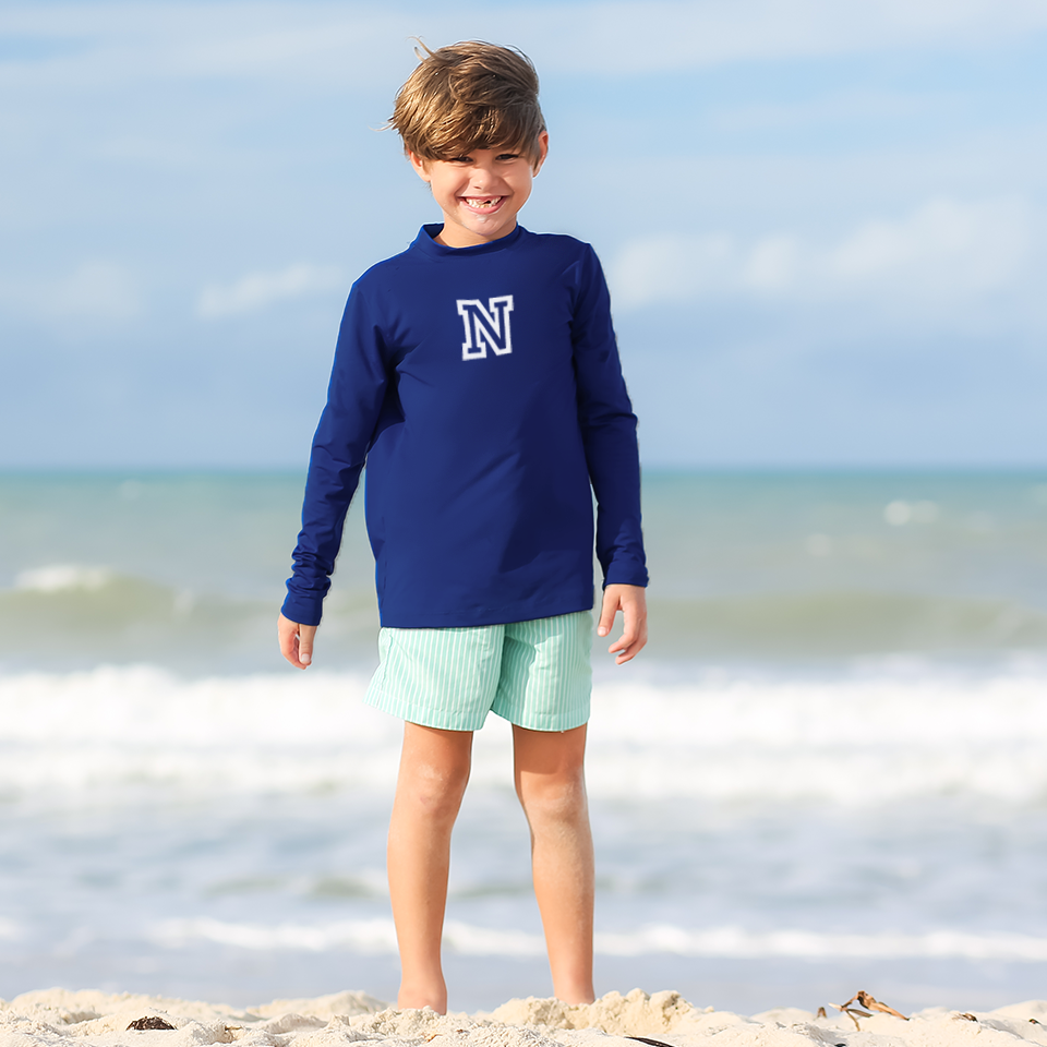 Camisa UV Azul Marinho INICIAL - Baby a 16 Anos