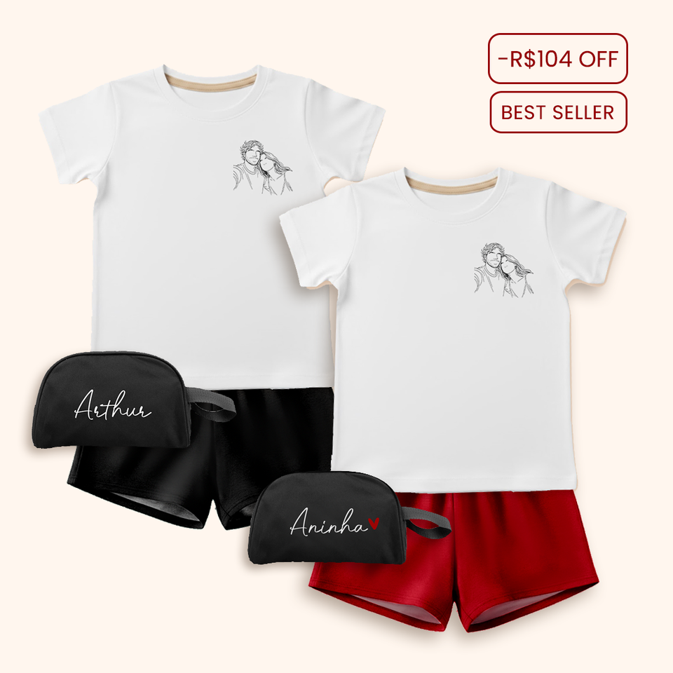 Kit Match dos Sonhos - Pijamas + Nécessaires | Dia dos Namorados