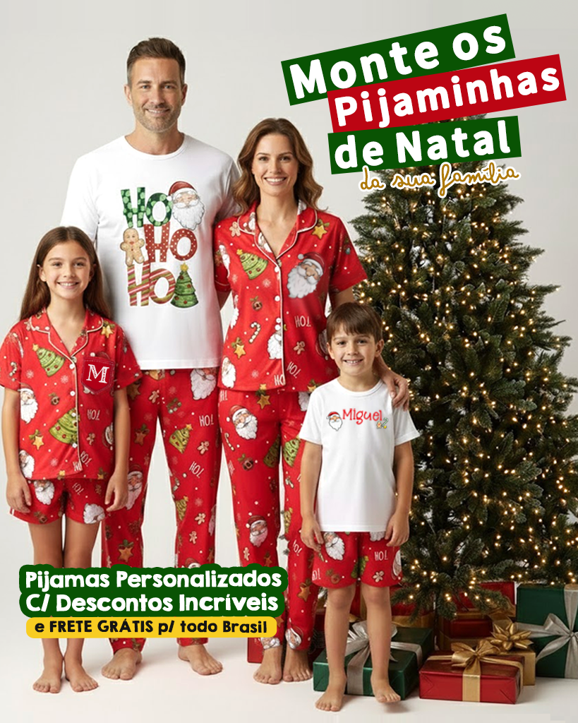 Camisa de Pijama ADULTO Inglês de Natal