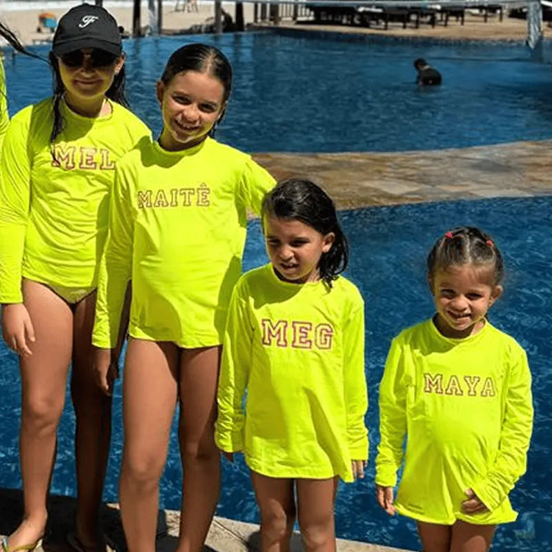 Camisa UV Infantil Com Nome  | Cores Sortidas