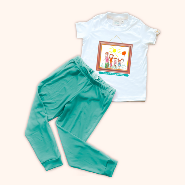 Pijama Infantil (Verde) - Obra de Arte