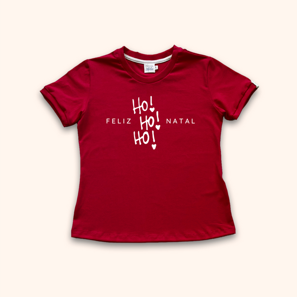 Camisa Adulto Natal Fio - Ho Ho Ho