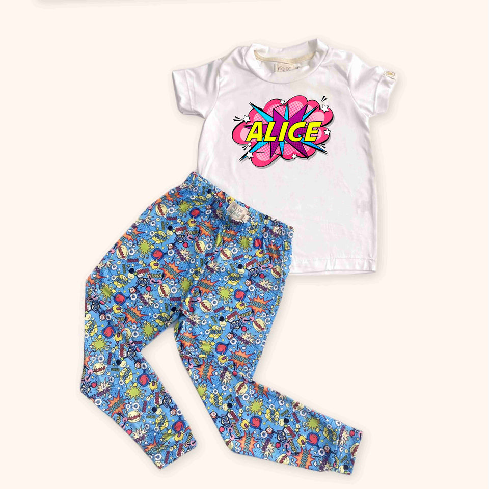 Pijama Infantil - Herói Menina