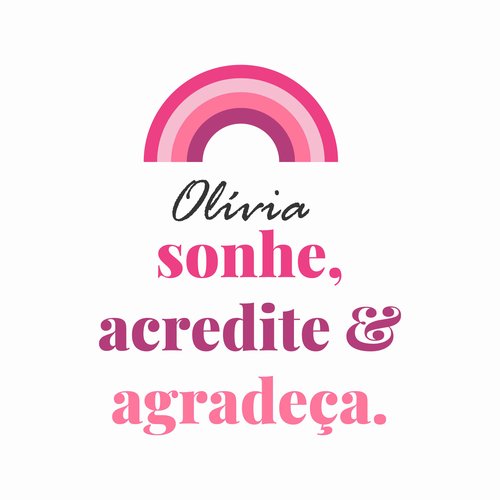 Pijama Infantil - Arco Íris - Sonhe (Rosa)