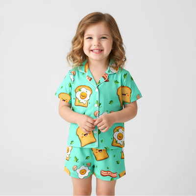 Pijama Infantil Inglês - Ovos e Bacon