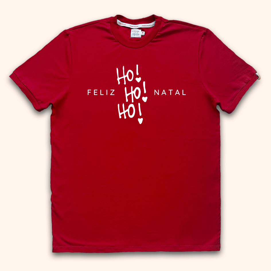 Camisa Adulto Natal Fio - Ho Ho Ho