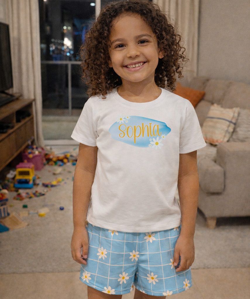 Pijama Infantil Básico - Margaridas