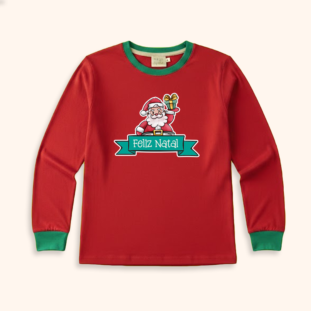 Camisa de Pijama Adulto Natal - Manga Longa