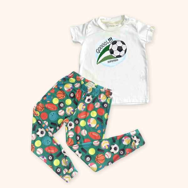 Pijama Infantil - Bola Futebol