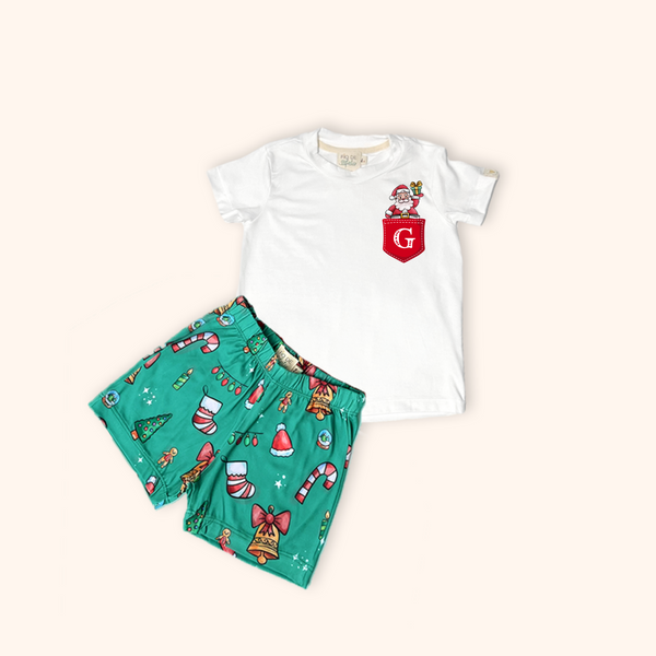 Pijama Infantil Natal Off Christmas - Bolsinho (Calça / Shorts)