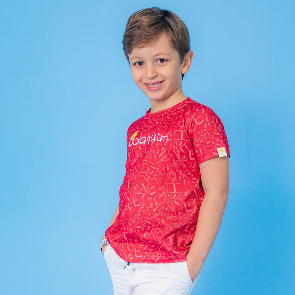 Camisa Infantil ABC - Conforto Vermelho