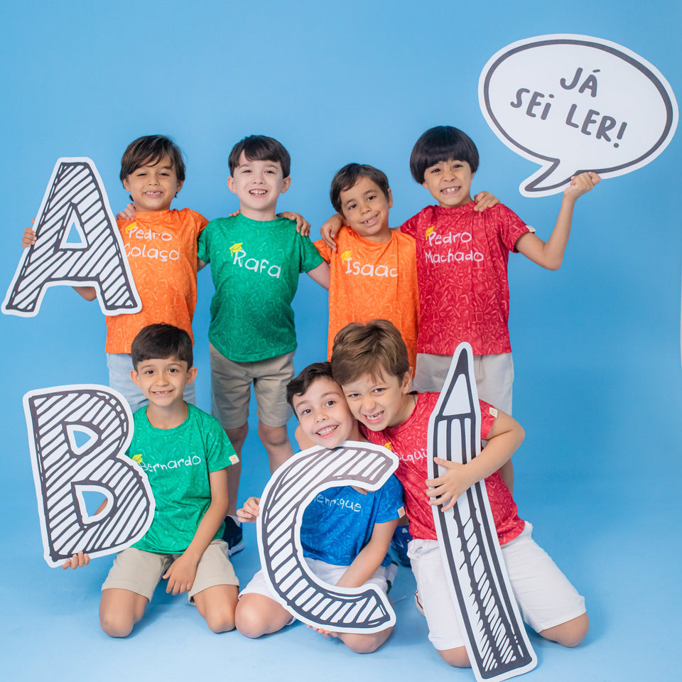 Camisa Infantil ABC - Conforto Vermelho