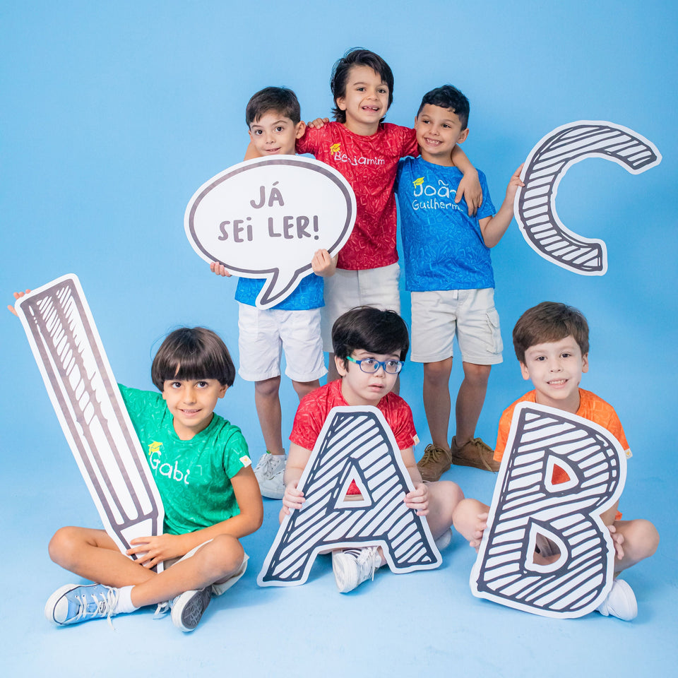 Camisa Infantil ABC - Conforto Azul