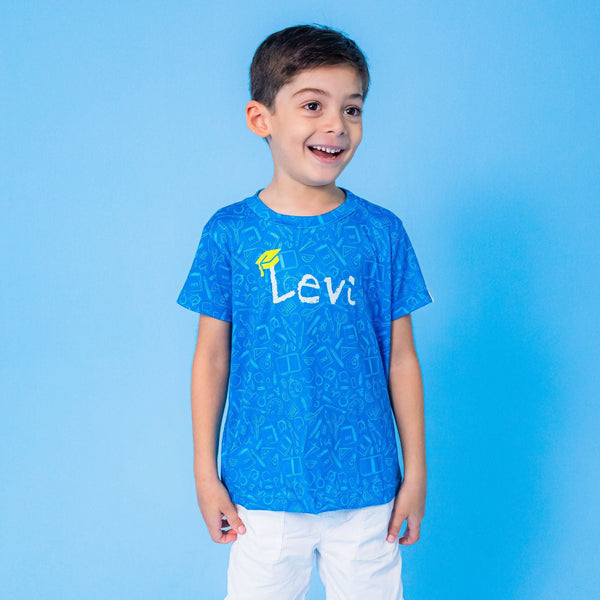 Camisa Infantil ABC - Conforto Azul