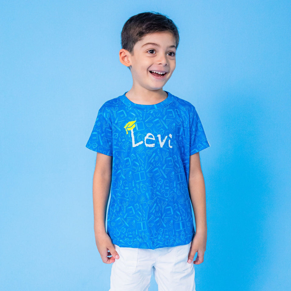 Camisa Infantil ABC - Conforto Azul