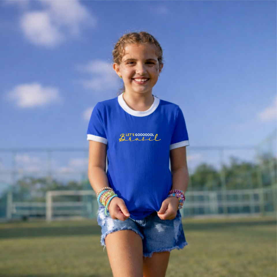 Camisa Infantil - Let's Gol Brasil | Copa do Mundo 2026