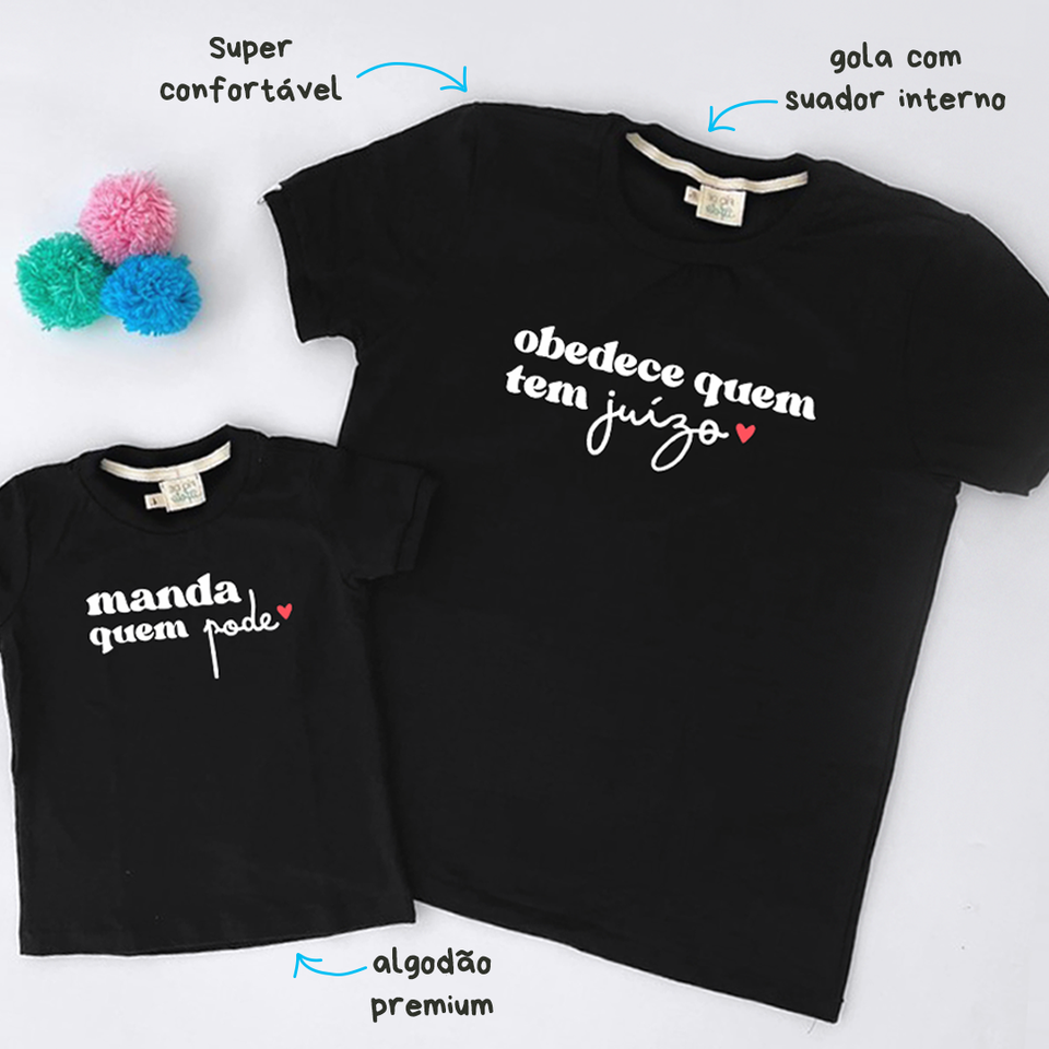 Camisa Infantil Manda Quem Pode - Atacado