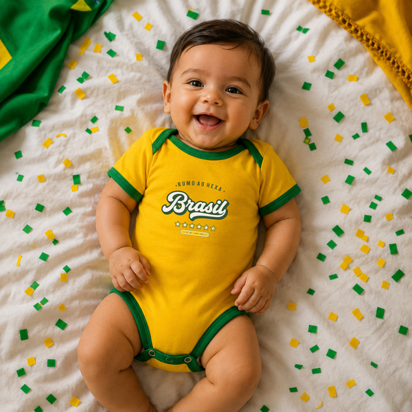 Body de Bebê - Brasil Rumo ao Hexa | Copa do Mundo 2026