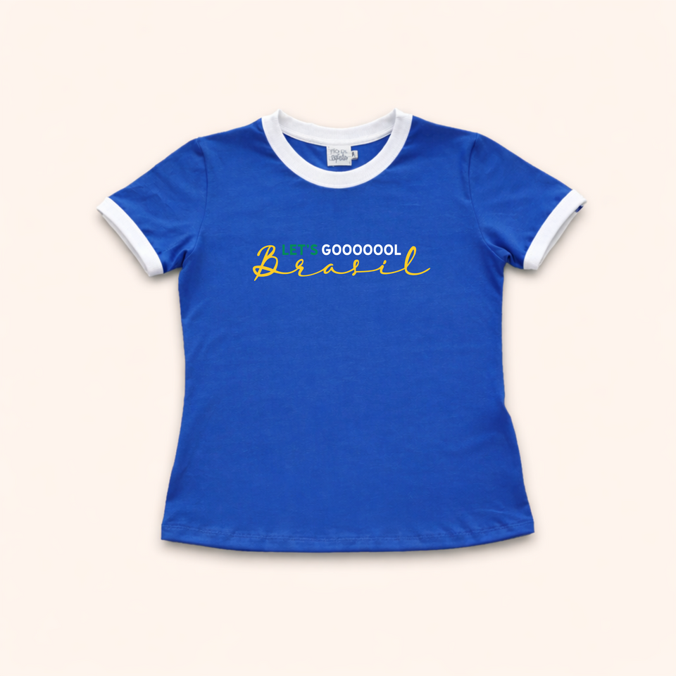 Camisa Baby Look - Let's Gol Brasil | Copa do Mundo 2026