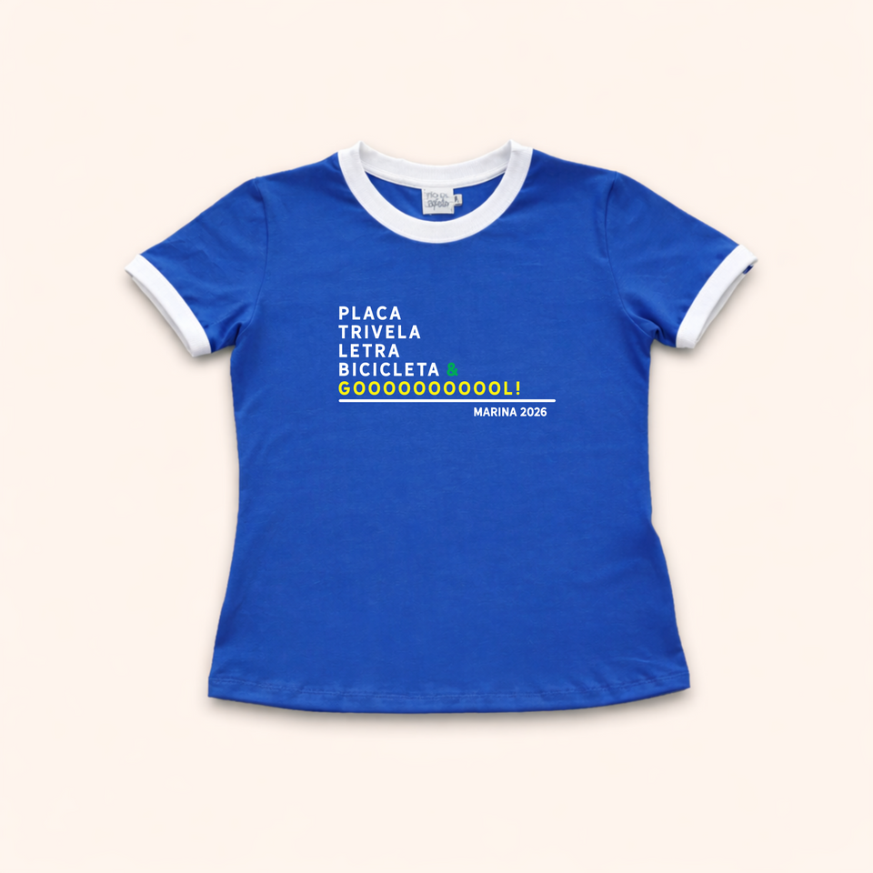 Camisa Baby Look - Eu Quero Ver Gol | Copa do Mundo 2026