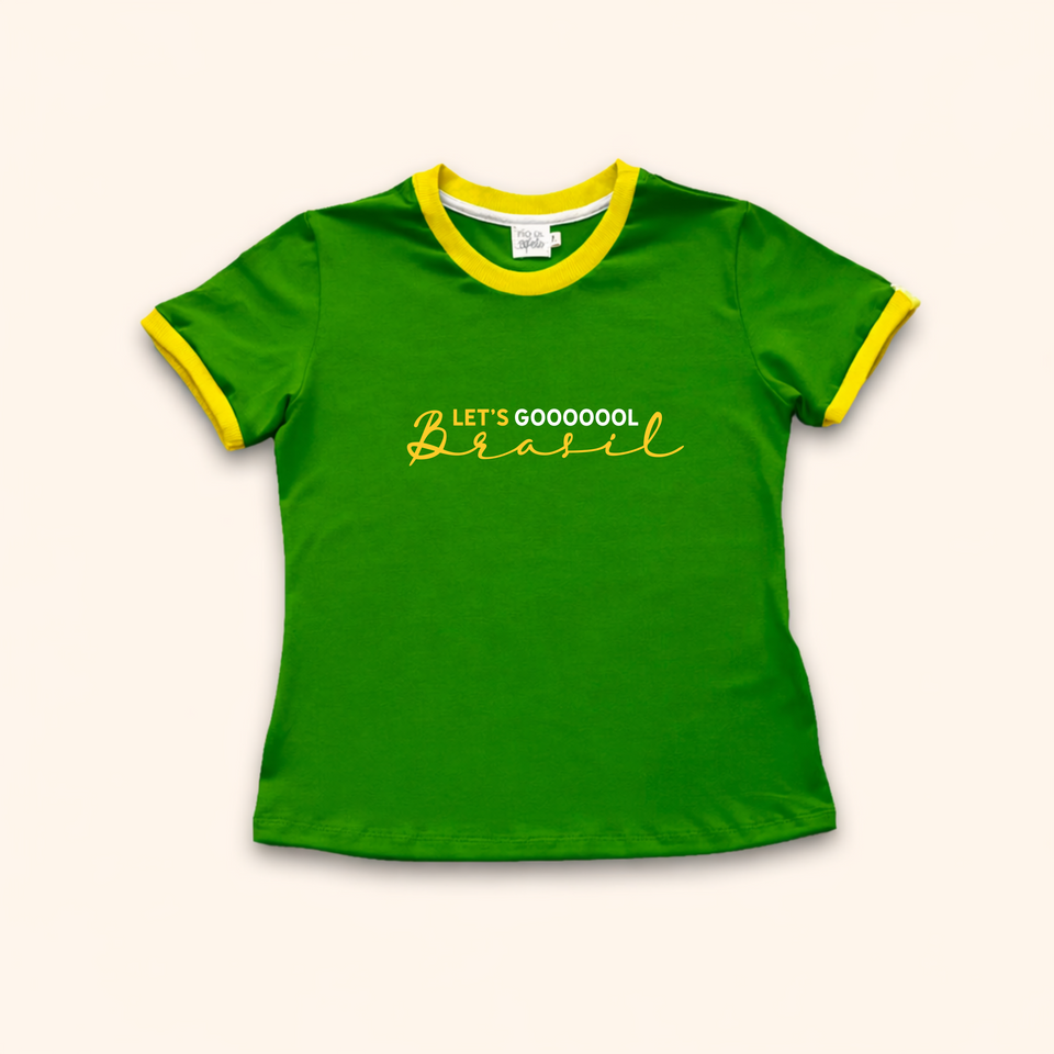Camisa Baby Look - Let's Gol Brasil | Copa do Mundo 2026