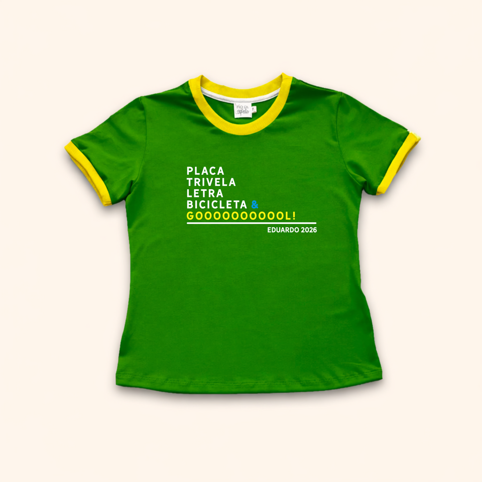 Camisa Baby Look - Eu Quero Ver Gol | Copa do Mundo 2026