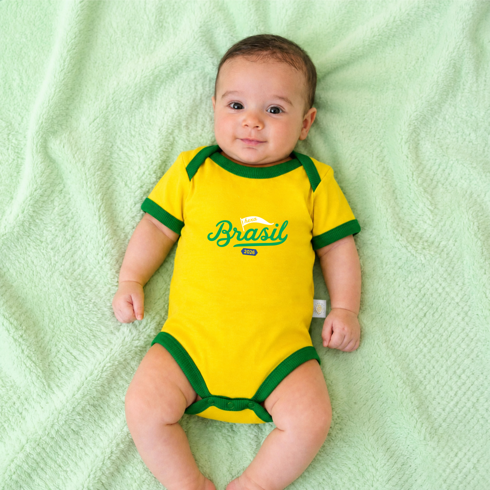 Body de Bebê Com Inicial do Nome | Copa do Mundo 2026