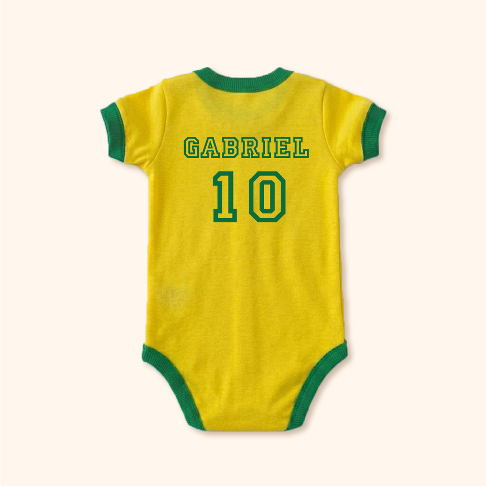 Body de Bebê Com Inicial do Nome | Copa do Mundo 2026