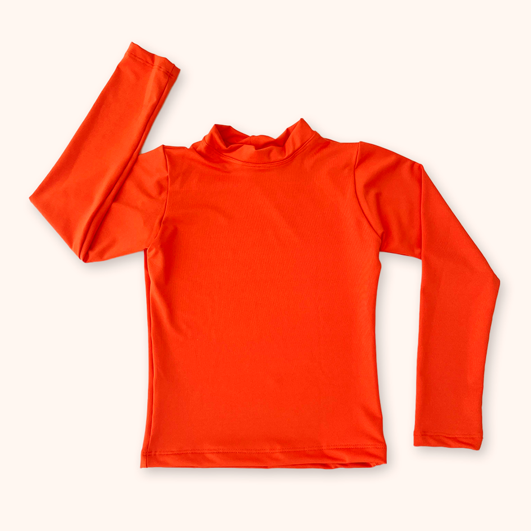 Camisa UV Laranja Personalizada - De 0 a 16 anos