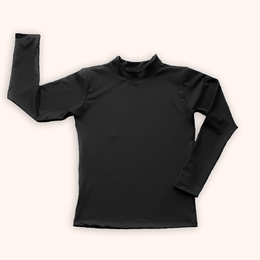 Camisa UV Preta Personalizada - De 0 a 16 anos