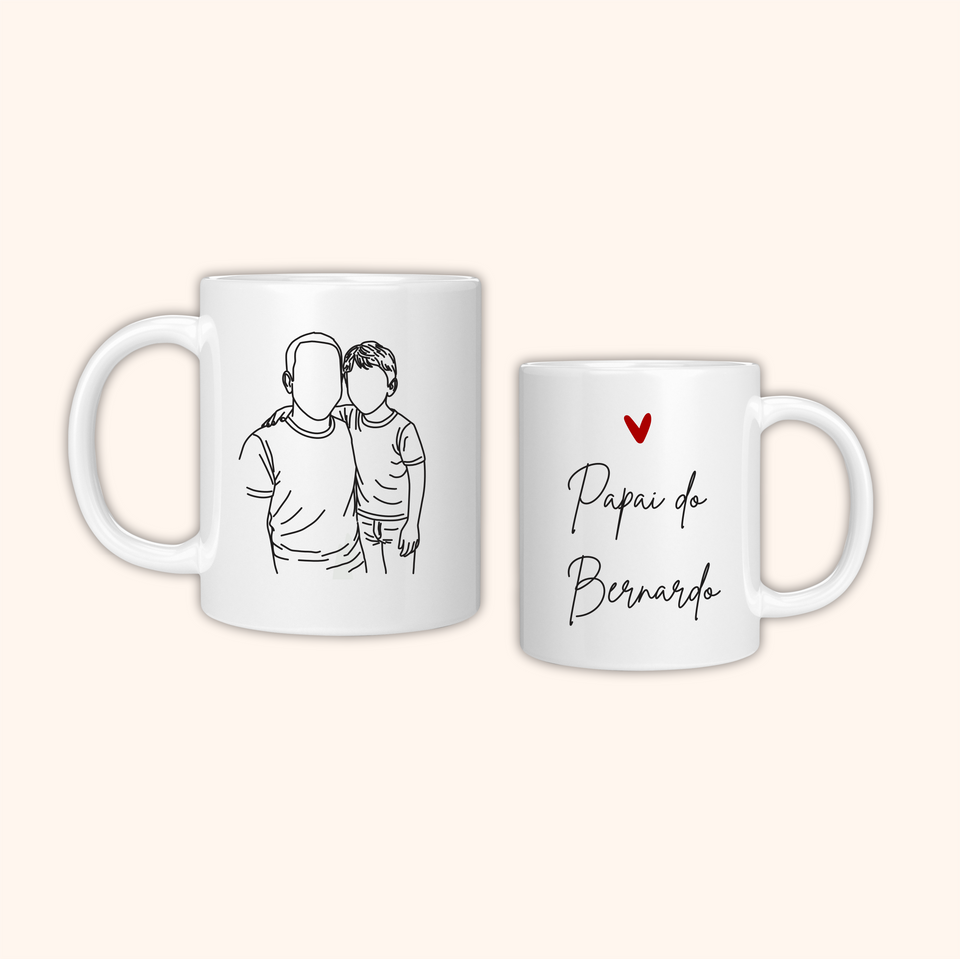 Kit de Dormir com Fotos em Line Art - Dia dos Pais