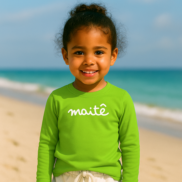 Camisa UV Verde Personalizada - De 0 a 12 Anos