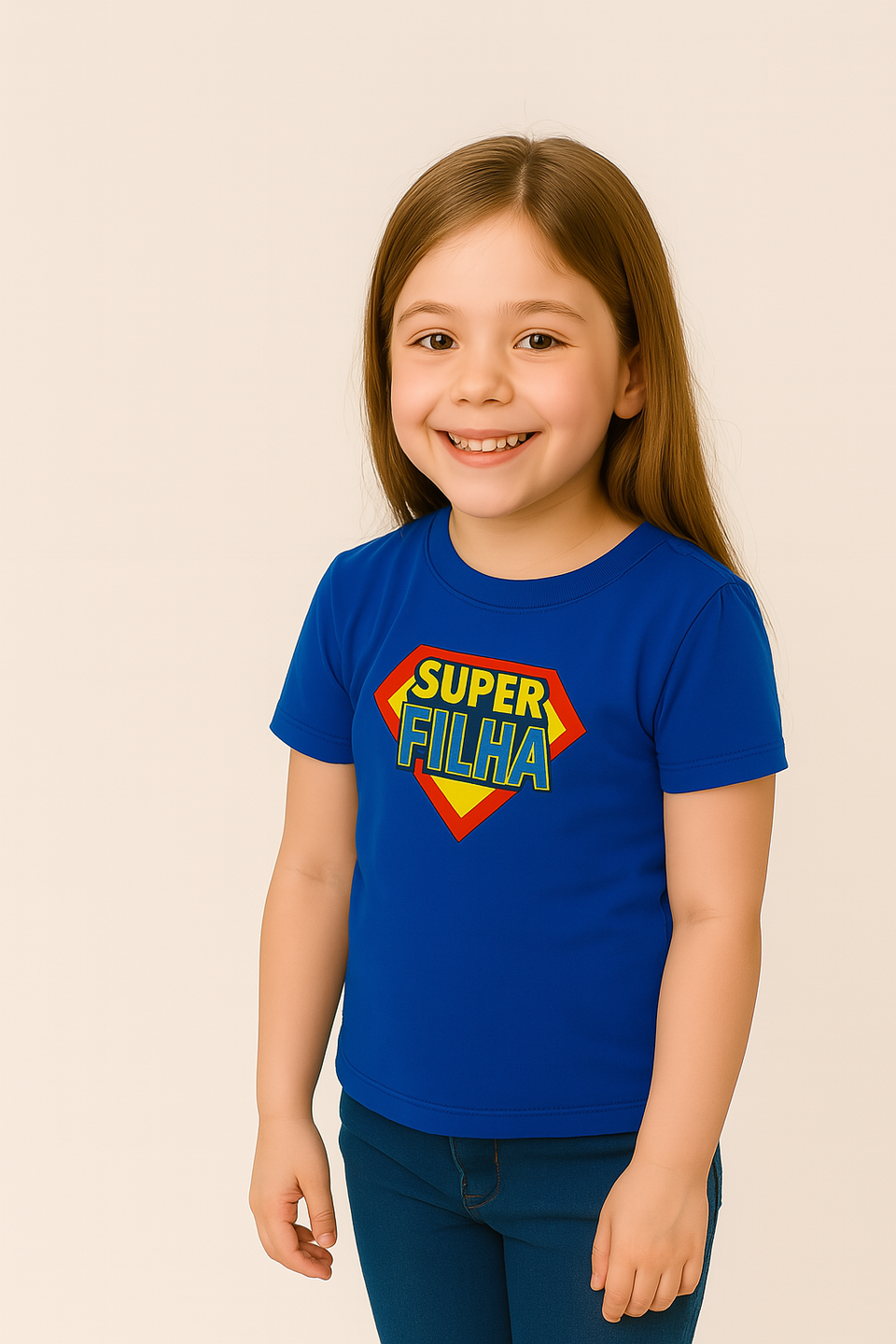 Camisa Infantil Personalizada Dia dos Pais - Super Filho / Super Filha